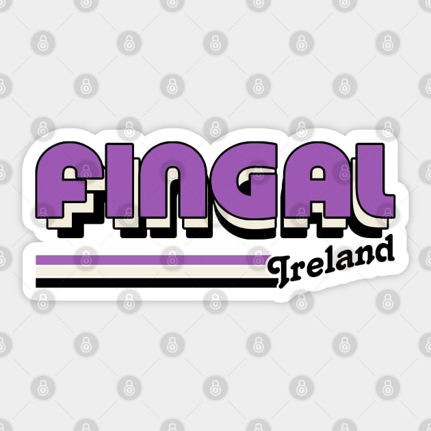 Fingal County Dublin / Retro Style Irish County Design Sticker by feck!